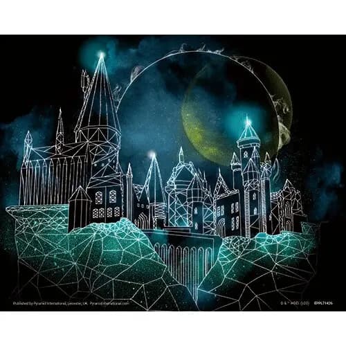 Cadre 3D lenticulaire géométrique Pyramid Harry Potter Hogwarts