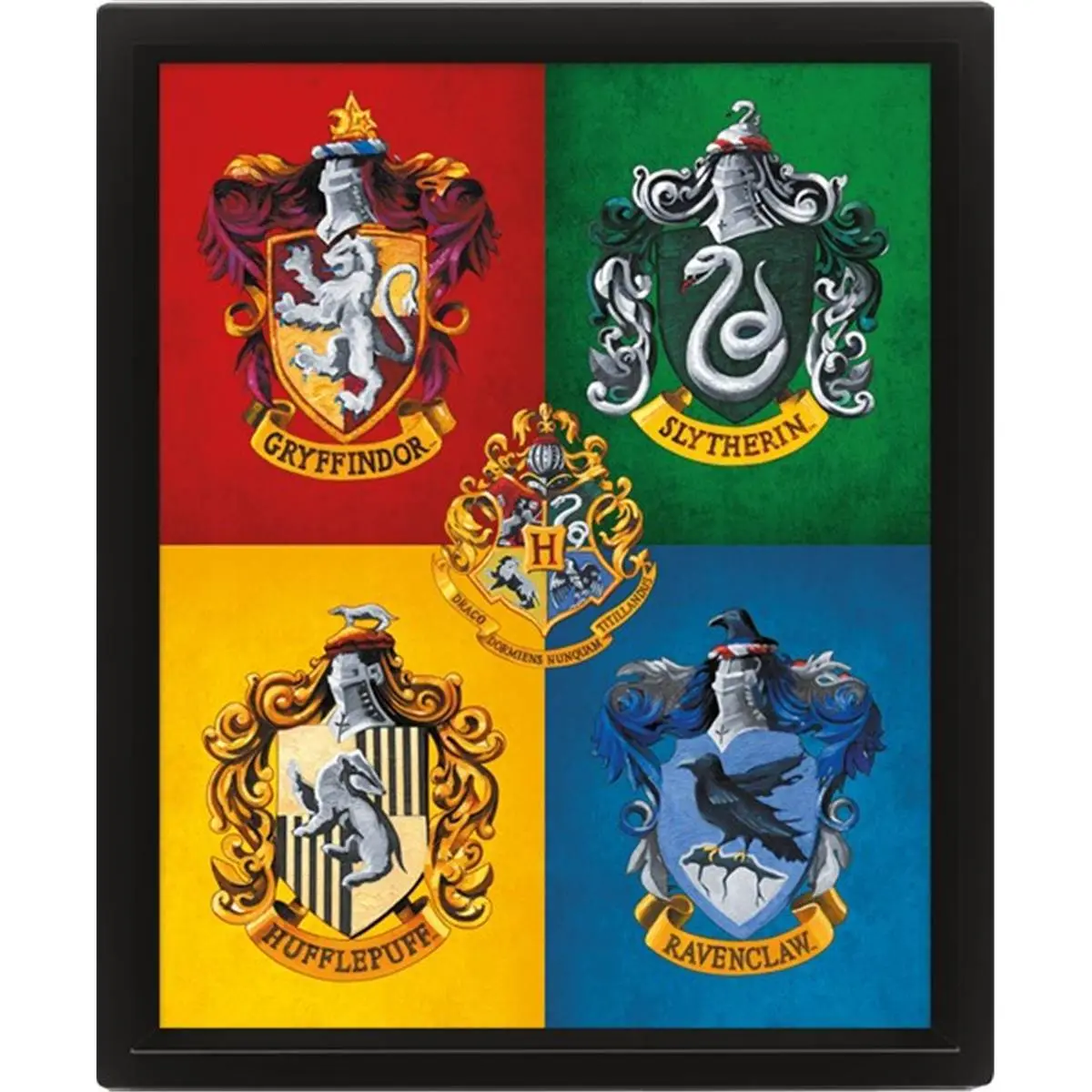 Cadre 3D lenticulaire Pyramid Harry Potter Colourful Crests
