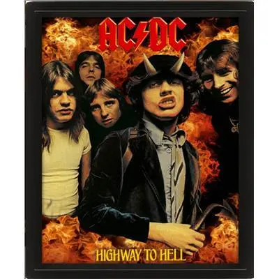 Cadre 3D lenticulaire Pyramid AC/DC Highway To Hell