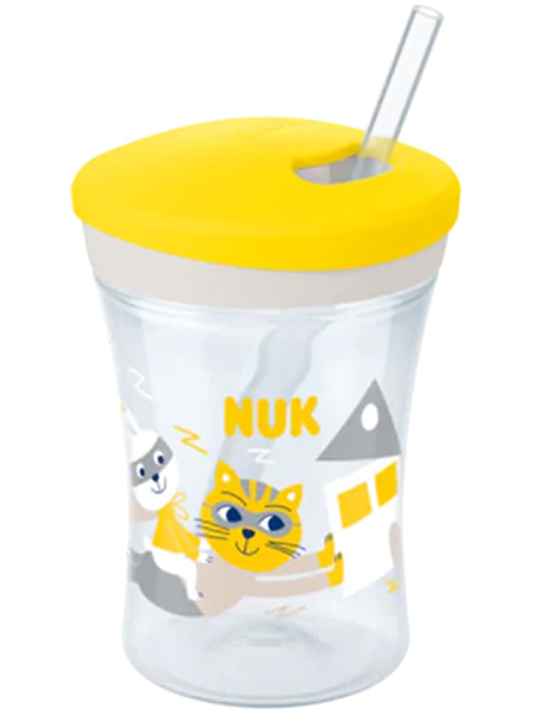 Gourde d'apprentissage NUK 300 ml 12 Mois et + - Couleur : Jaune